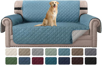 H.VERSAILTEX Sofa Protector for Dogs/Cats/Pets Sofa Slipcover Quilted Furniture Protector with Non Slip Elastic Strap Water Resistant Sofa Covers Couch Covers Seat Width: