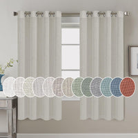 H.VERSAILTEX Elegant Natural Linen Blended Energy Efficient Light Filtering Linen Textured Curtains/Nickel Grommet Window Treatments Panels/Drapes