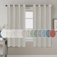 H.VERSAILTEX Elegant Natural Linen Blended Energy Efficient Light Filtering Linen Textured Curtains/Nickel Grommet Window Treatments Panels/Drapes