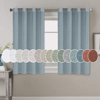 H.VERSAILTEX Elegant Natural Linen Blended Energy Efficient Light Filtering Linen Textured Curtains/Nickel Grommet Window Treatments Panels/Drapes
