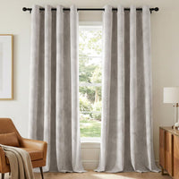 H.VERSAILTEX Velvet 100% Blackout Curtains for Living Room Full Light Blocking Curtains Thermal Insulated Room Window Drapes Soft Luxury Curtains Grommet Top 2 Panels (55" W x 96" L, Stone Blue)