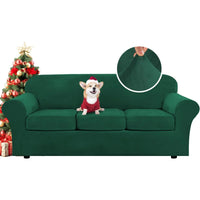 Modern Velvet Plush High Stretch Sofa Slipcover