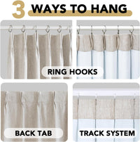 H.VERSAILTEX Pinch Pleated Blackout Curtains – Linen Chenille, Thermal Insulated, 2 Panels