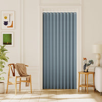 h.versailtx 100% Blackout Linen Door Curtain Accordion Folding Privacy Room Divider with Hooks product image