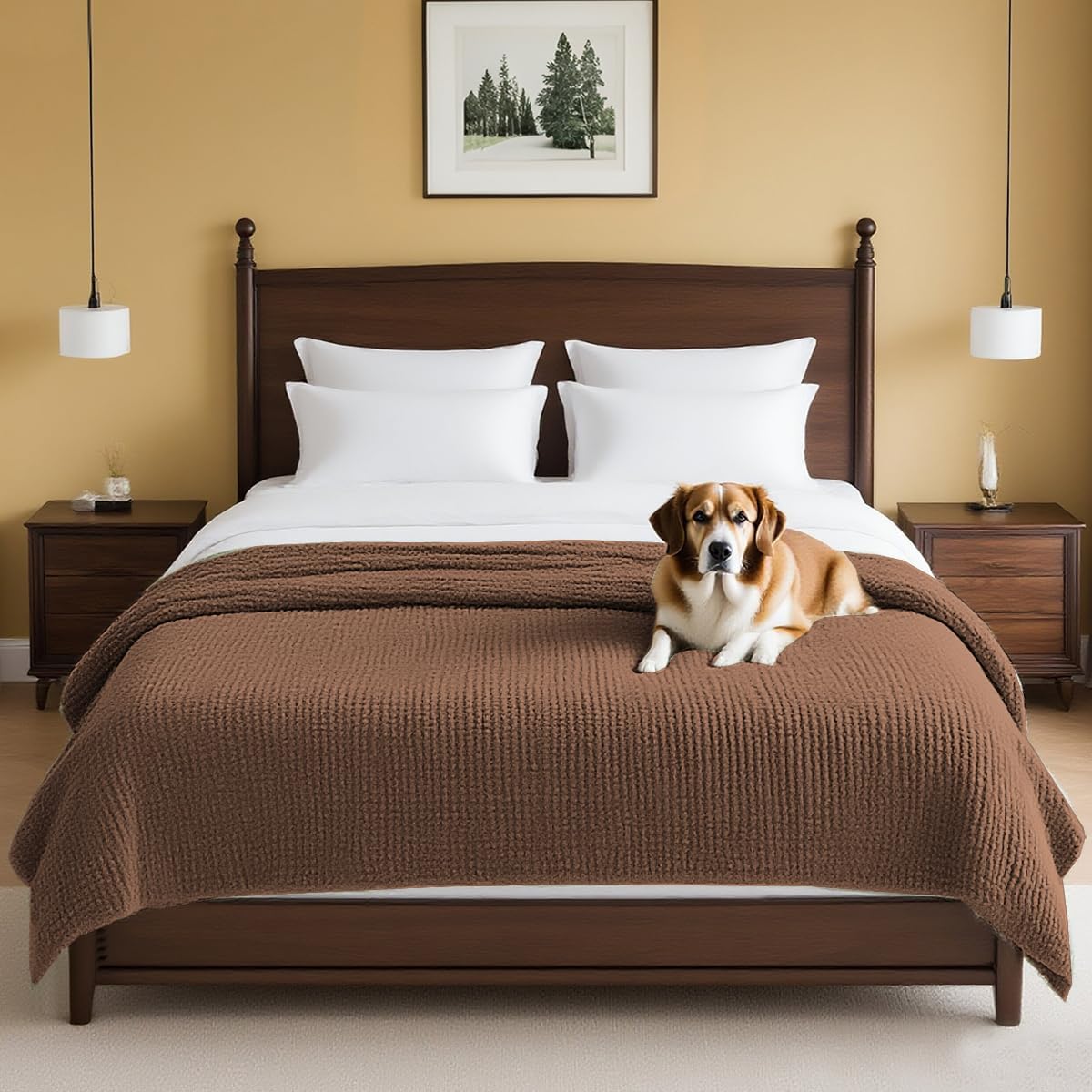 H.VERSAILTEX Thick Chenille Sofa Cover for Dogs & Pets – Soft, Anti-Slip Design