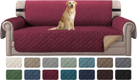 H.VERSAILTEX Sofa Protector for Dogs/Cats/Pets Sofa Slipcover Quilted Furniture Protector with Non Slip Elastic Strap Water Resistant Sofa Covers Couch Covers Seat Width: