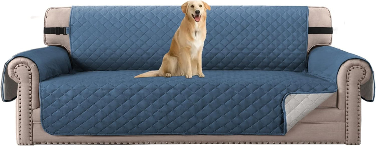 H.VERSAILTEX Sofa Protector for Dogs/Cats/Pets Sofa Slipcover Quilted Furniture Protector with Non Slip Elastic Strap Water Resistant Sofa Covers Couch Covers Seat Width: