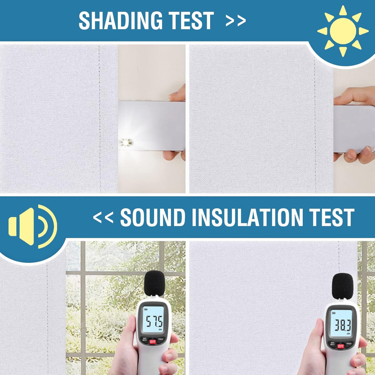 H.VERSAILTEX 100% Blackout Linen Look Curtains for Bedroom 84 inch Light Blocking Drapes with Double Face Linen Back Tab Loop Pocket Textured Burlap Curtains for Living Room 2 Panels, Heather White