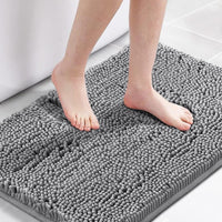 H.VERSAILTEX Bath Rug, Bath Mat Non Slip Bath Mats for Bathroom Floor, Bathroom Rug Extra Thick Chenille Rug Absorbent Soft Shaggy Washable Dry Fast Plush Rugs for Bathtubs