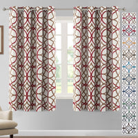 H.VERSAILTEX Blackout Curtains for Bedroom Printed Design 96 Inch Thermal Insulated 2 Panels