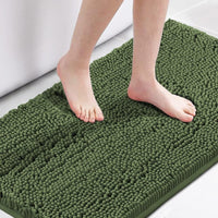 H.VERSAILTEX Bath Rug, Bath Mat Non Slip Bath Mats for Bathroom Floor, Bathroom Rug Extra Thick Chenille Rug Absorbent Soft Shaggy Washable Dry Fast Plush Rugs for Bathtubs