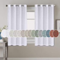 H.VERSAILTEX Elegant Natural Linen Blended Energy Efficient Light Filtering Linen Textured Curtains/Nickel Grommet Window Treatments Panels/Drapes