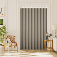 h.versailtx 100% Blackout Linen Door Curtain Accordion Folding Privacy Room Divider with Hooks product image