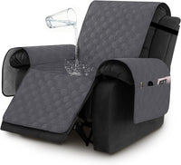 H.VERSAILTEX 100% Waterproof Recliner Chair Covers, Recliner Covers Non-Slip Stay in Place, Thick Cover for Recliner Chair with Pocket, Dog Couch Cover Protector Washable(Beige, 28")