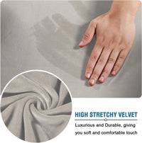 H.VERSAILTEX Velvet Wingback Chair Cover – Plush High Stretch Slipcover, 1 Piece