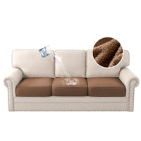 H.VERSAILTEX Waterproof Sofa Seat Cushion Covers Sofa Covers, Made of Looped Fleece Fabric Durable Sturdy (3 Pack)