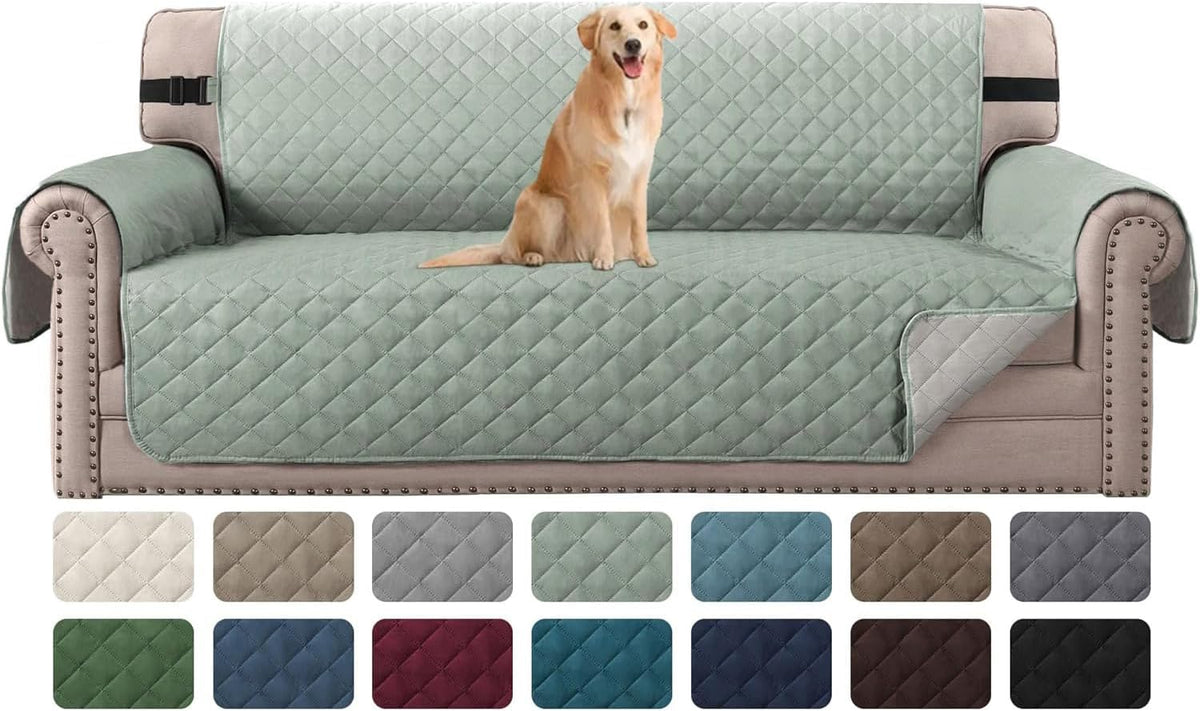 H.VERSAILTEX Sofa Protector for Dogs/Cats/Pets Sofa Slipcover Quilted Furniture Protector with Non Slip Elastic Strap Water Resistant Sofa Covers Couch Covers Seat Width: