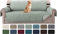 H.VERSAILTEX Sofa Protector for Dogs/Cats/Pets Sofa Slipcover Quilted Furniture Protector with Non Slip Elastic Strap Water Resistant Sofa Covers Couch Covers Seat Width: