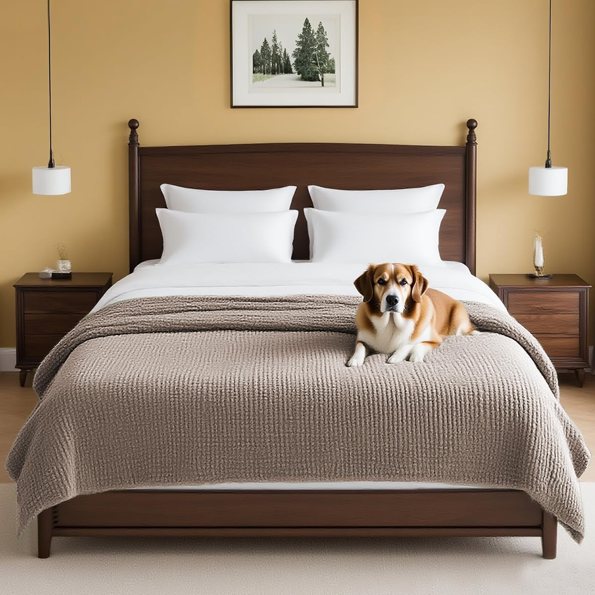 H.VERSAILTEX Thick Chenille Sofa Cover for Dogs & Pets – Soft, Anti-Slip Design