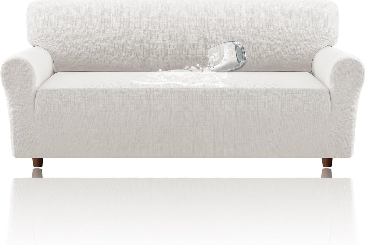 H.VERSAILTEX Jacquard Waterproof Sofa Slipcover – Stretch Couch Cover with Elastic Bottom