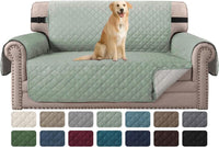 H.VERSAILTEX Sofa Protector for Dogs/Cats/Pets Sofa Slipcover Quilted Furniture Protector with Non Slip Elastic Strap Water Resistant Sofa Covers Couch Covers Seat Width: