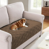 H.VERSAILTEX Chenille Couch Cover Fuzzy Sofa Cover Anti Slip Washable with Strap for Pets