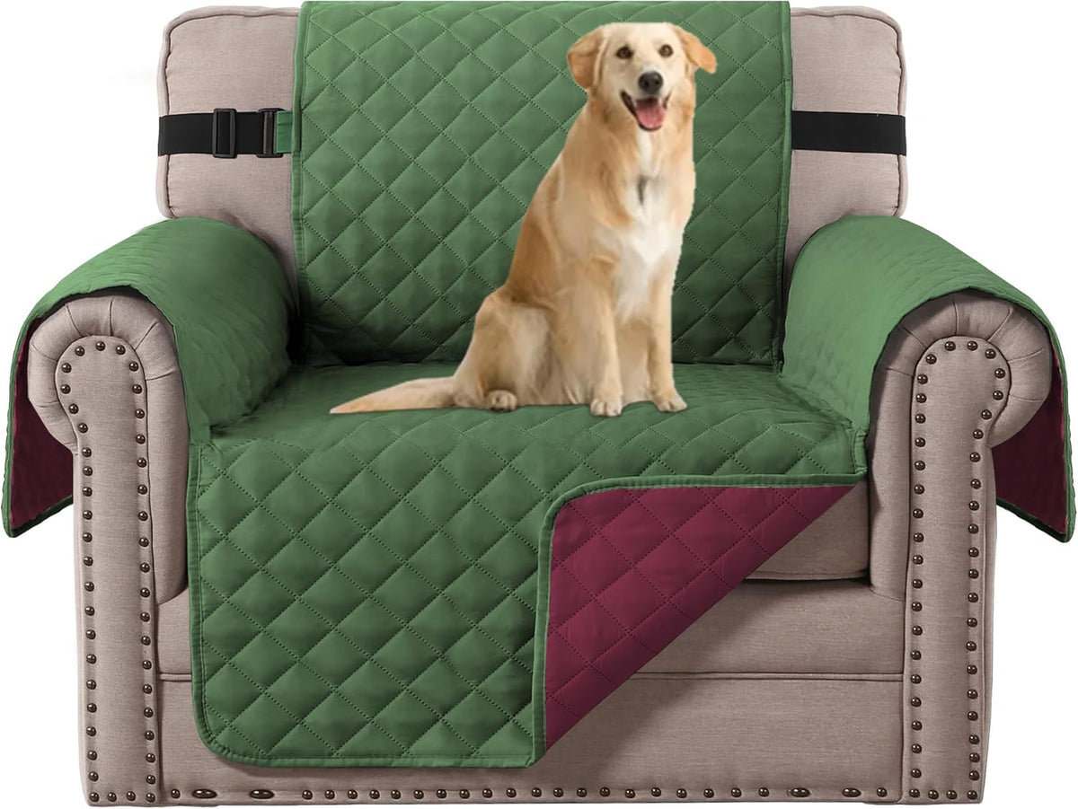 H.VERSAILTEX Sofa Protector for Dogs/Cats/Pets Sofa Slipcover Quilted Furniture Protector with Non Slip Elastic Strap Water Resistant Sofa Covers Couch Covers Seat Width: