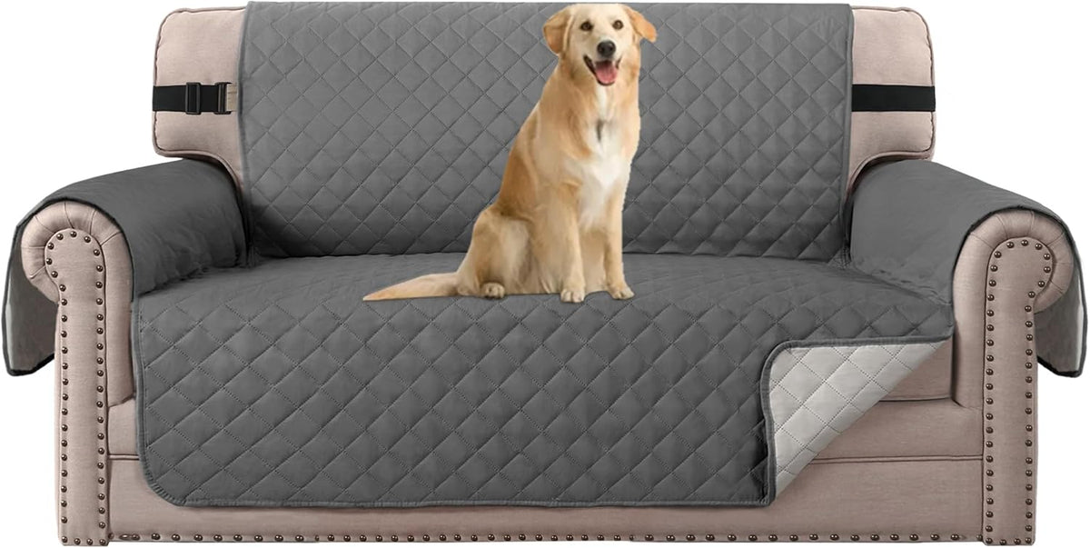 H.VERSAILTEX Sofa Protector for Dogs/Cats/Pets Sofa Slipcover Quilted Furniture Protector with Non Slip Elastic Strap Water Resistant Sofa Covers Couch Covers Seat Width: