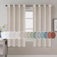 H.VERSAILTEX Elegant Natural Linen Blended Energy Efficient Light Filtering Linen Textured Curtains/Nickel Grommet Window Treatments Panels/Drapes