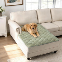H.VERSAILTEX Chenille Couch Cover Fuzzy Sofa Cover Anti Slip Washable with Strap for Pets