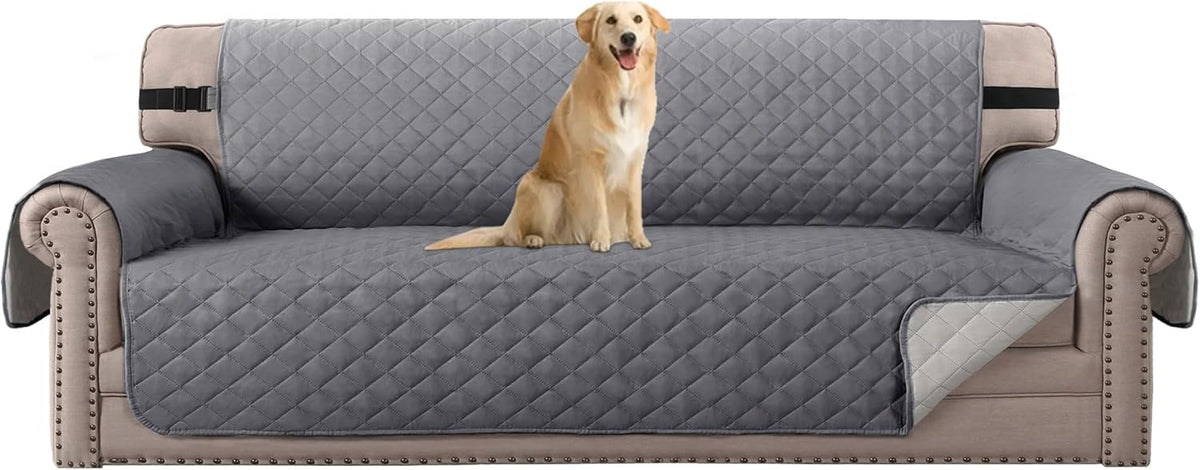 H.VERSAILTEX Sofa Protector for Dogs/Cats/Pets Sofa Slipcover Quilted Furniture Protector with Non Slip Elastic Strap Water Resistant Sofa Covers Couch Covers Seat Width: