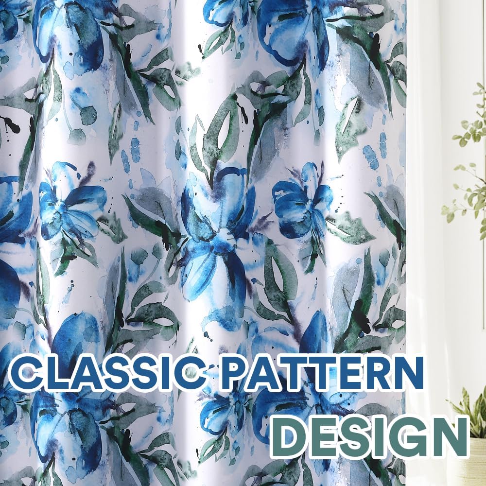 Floral Printed 100% Blackout Curtains for Bedroom