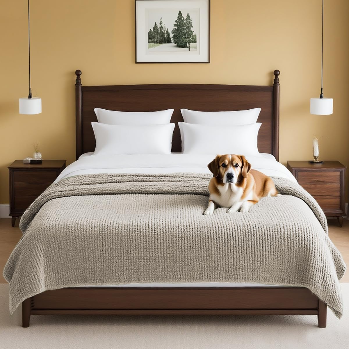 H.VERSAILTEX Thick Chenille Sofa Cover for Dogs & Pets – Soft, Anti-Slip Design