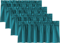 H.VERSAILTEX 100% Blackout Valances for Windows,Kitchen Window Valances Short Grey Window Valance Curtains for Living Room/Bedroom/Bathroom Privacy Decorative Rod Pocket,2 Pack, 52" x 18", Dove Gray