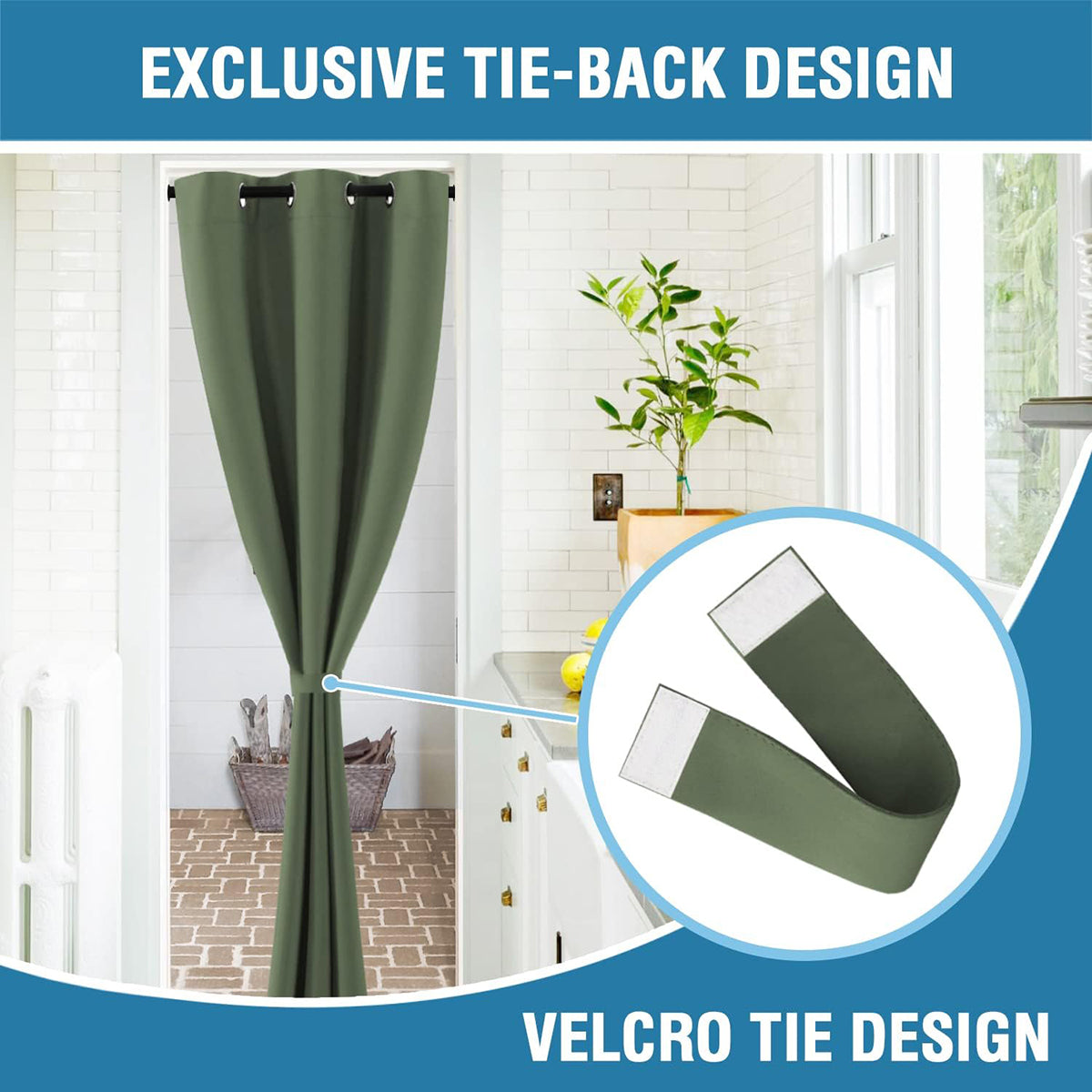 H.VERSAILTEX Room Darkening Curtains for Living Room Blackout Thermal Insulated Energy Efficient Winow Treatment Extra Long Curtains/Drapes, Grommet Top, One Panel
