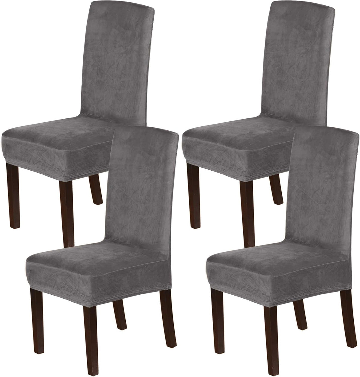 H.VERSAILTEX Velvet Dining Chair Covers Stretch Parson Chair Slipcovers, Set of 2
