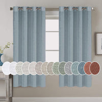 H.VERSAILTEX Elegant Natural Linen Blended Energy Efficient Light Filtering Linen Textured Curtains/Nickel Grommet Window Treatments Panels/Drapes