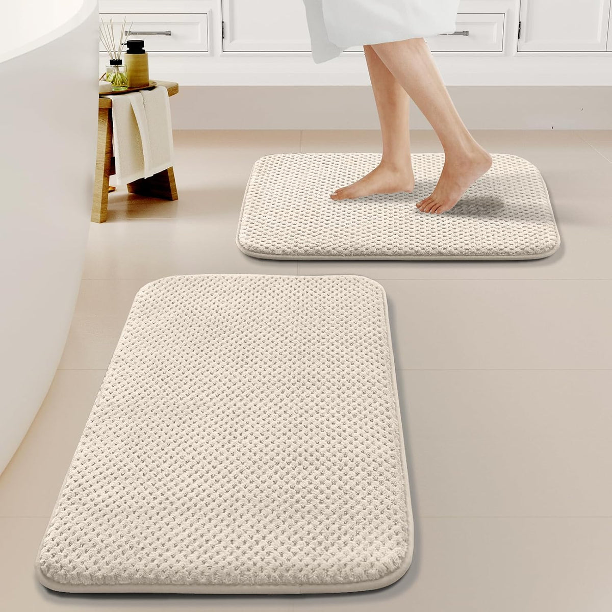H.VERSAILTEX Memory Foam Bath Mat Rug Quick Drying Bathroom Rug for Floor