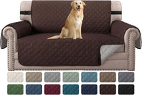 H.VERSAILTEX Sofa Protector for Dogs/Cats/Pets Sofa Slipcover Quilted Furniture Protector with Non Slip Elastic Strap Water Resistant Sofa Covers Couch Covers Seat Width: