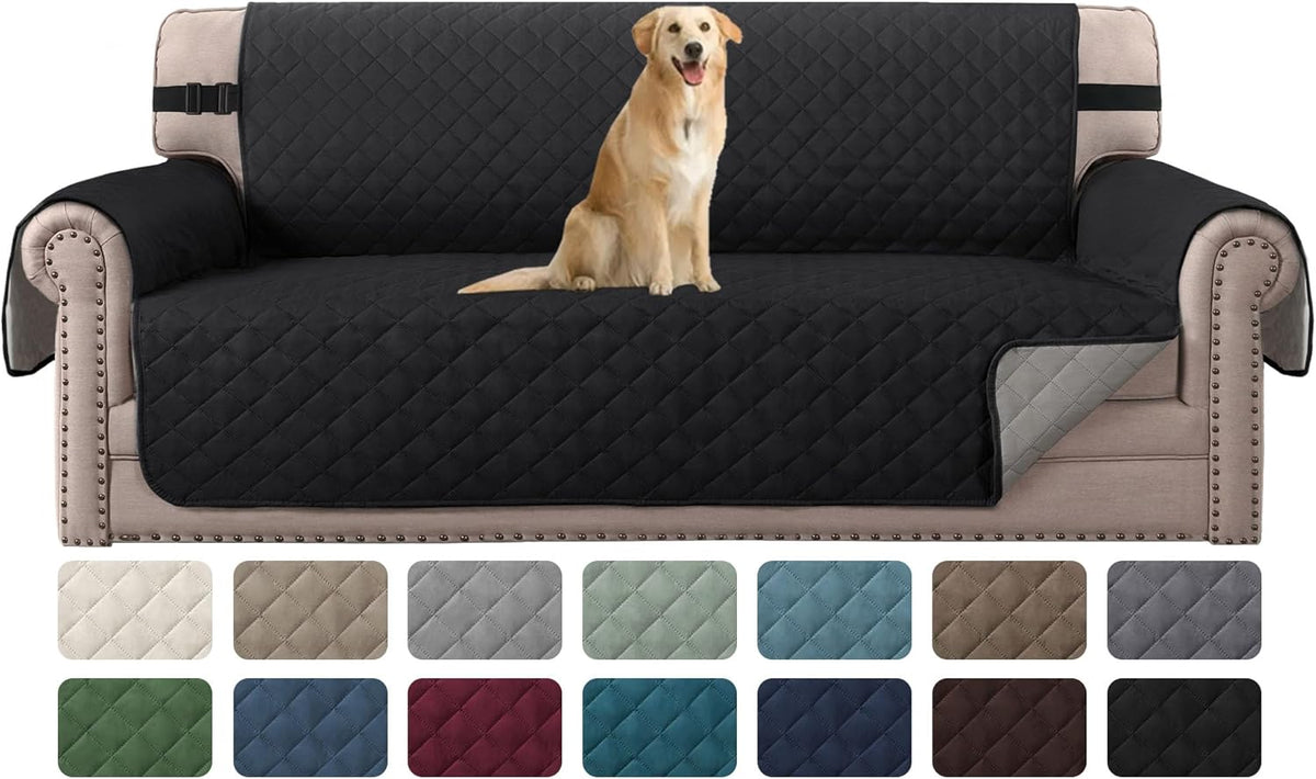 H.VERSAILTEX Sofa Protector for Dogs/Cats/Pets Sofa Slipcover Quilted Furniture Protector with Non Slip Elastic Strap Water Resistant Sofa Covers Couch Covers Seat Width: