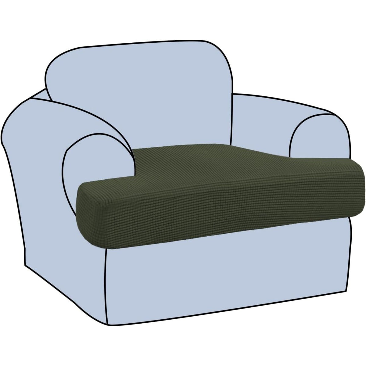 Stretch T Cushion Sofa Slipcovers Individually Sofa Cushion Covers Jacquard Fabric