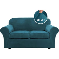 Modern Velvet Plush High Stretch Sofa Slipcover