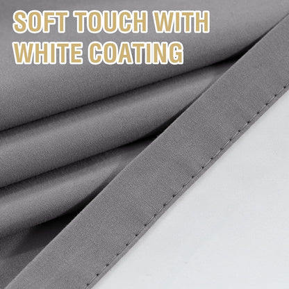 100% Blackout White Liners Window Rod Pocket Curtains