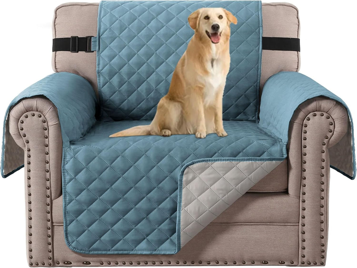 H.VERSAILTEX Sofa Protector for Dogs/Cats/Pets Sofa Slipcover Quilted Furniture Protector with Non Slip Elastic Strap Water Resistant Sofa Covers Couch Covers Seat Width: