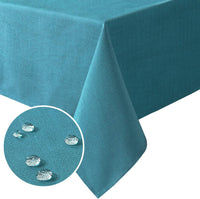 Linen Textured Table Cloths Premium Solid Tablecloth Spill-Proof Waterproof Table Cover