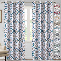 H.VERSAILTEX Blackout Curtains for Bedroom Printed Design 96 Inch Thermal Insulated 2 Panels