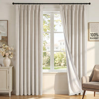 H.VERSAILTEX Pinch Pleated 100% Blackout Curtains