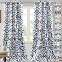 H.VERSAILTEX Blackout Curtains for Bedroom Printed Design 96 Inch Thermal Insulated 2 Panels