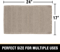 H.VERSAILTEX Absorbent Non-Slip Waffle Bath Mat – Quick Dry & Machine Washable