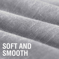 Linen Sheer Curtains Semi Sheer Light Filtering Silver Grommet 2 Panels product feature or detail image
